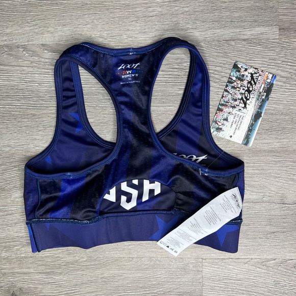 ZOOT Womens Ltd Run Bra RWB USA Red White Blue American Flag Sports Bra Size XS - Picture 7 of 12